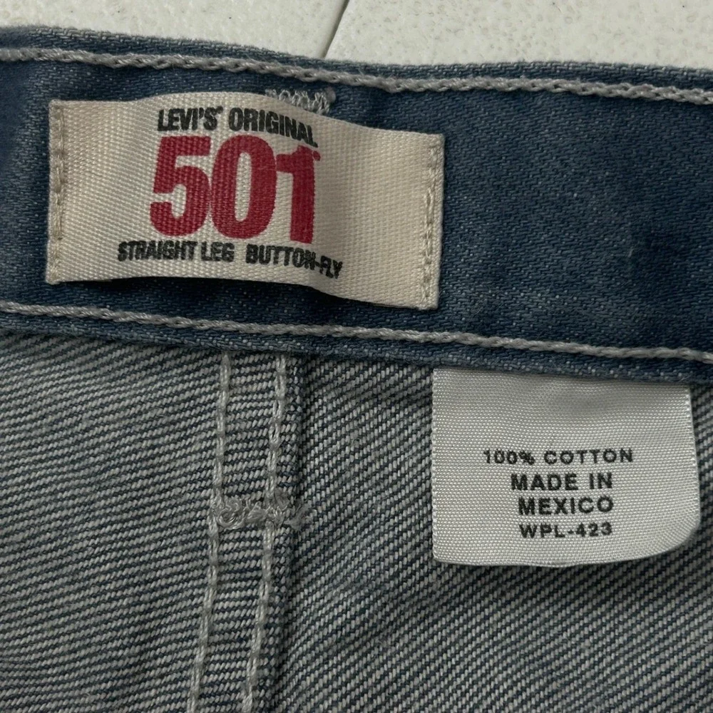 Levi's 501 Original Fit Button Fly Straight Leg‎ Jeans Blue 38X30